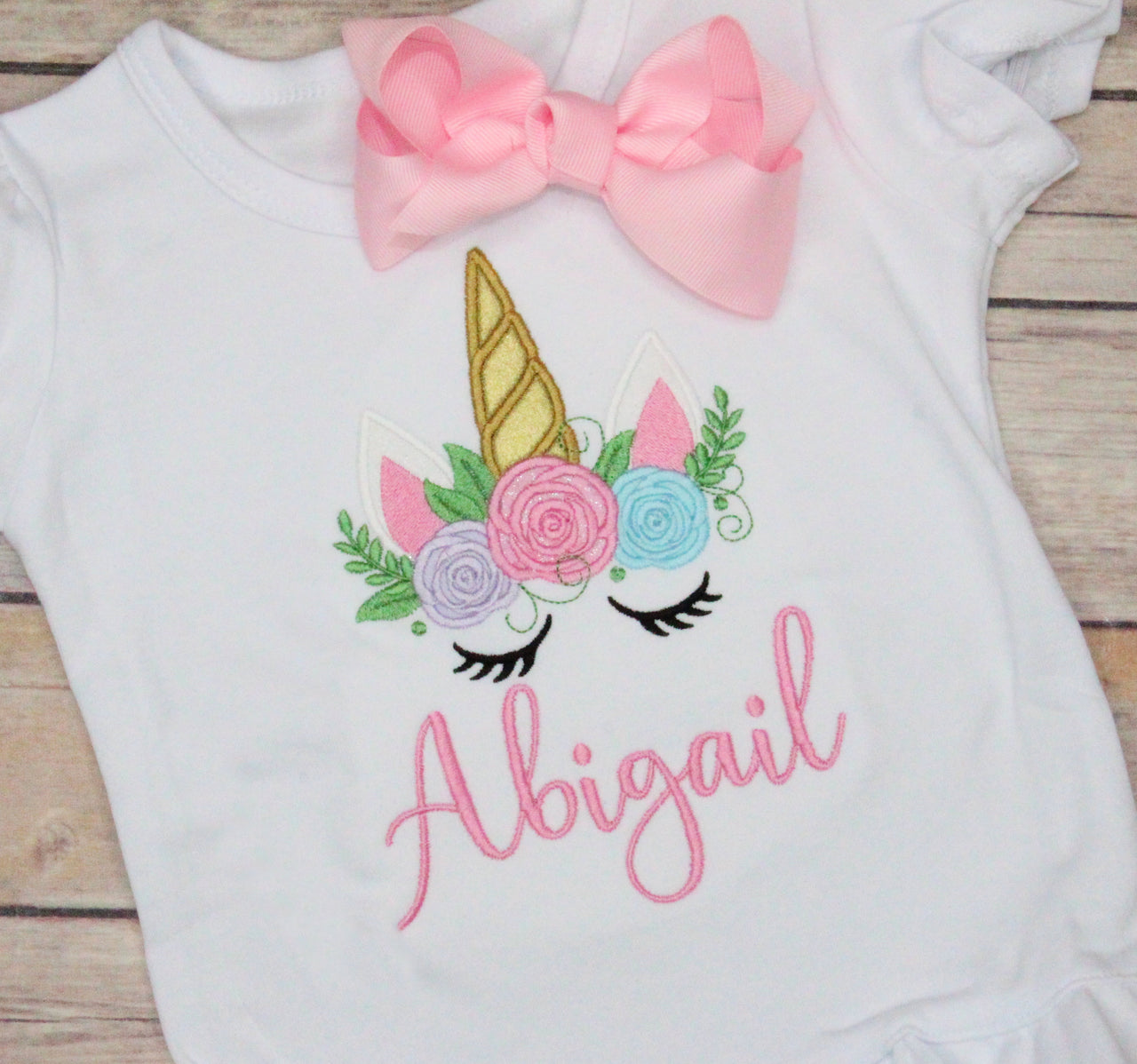 Unicorn Applique Embroidery Design