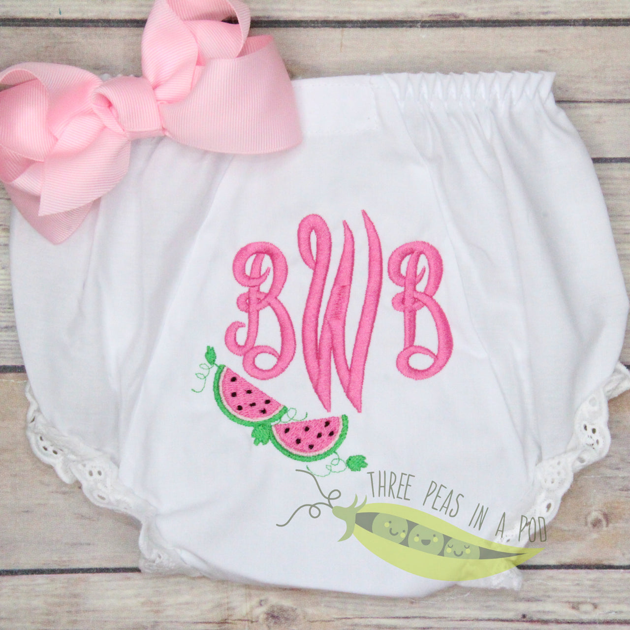 Watermelon Monogrammed Bloomers