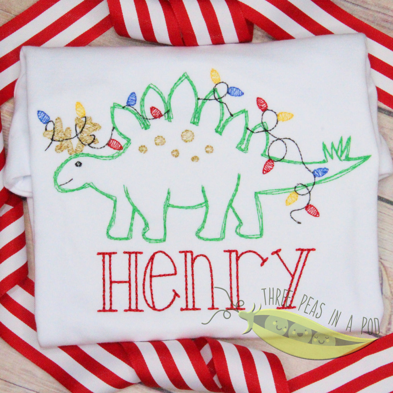 Christmas Dinosaur with Lights