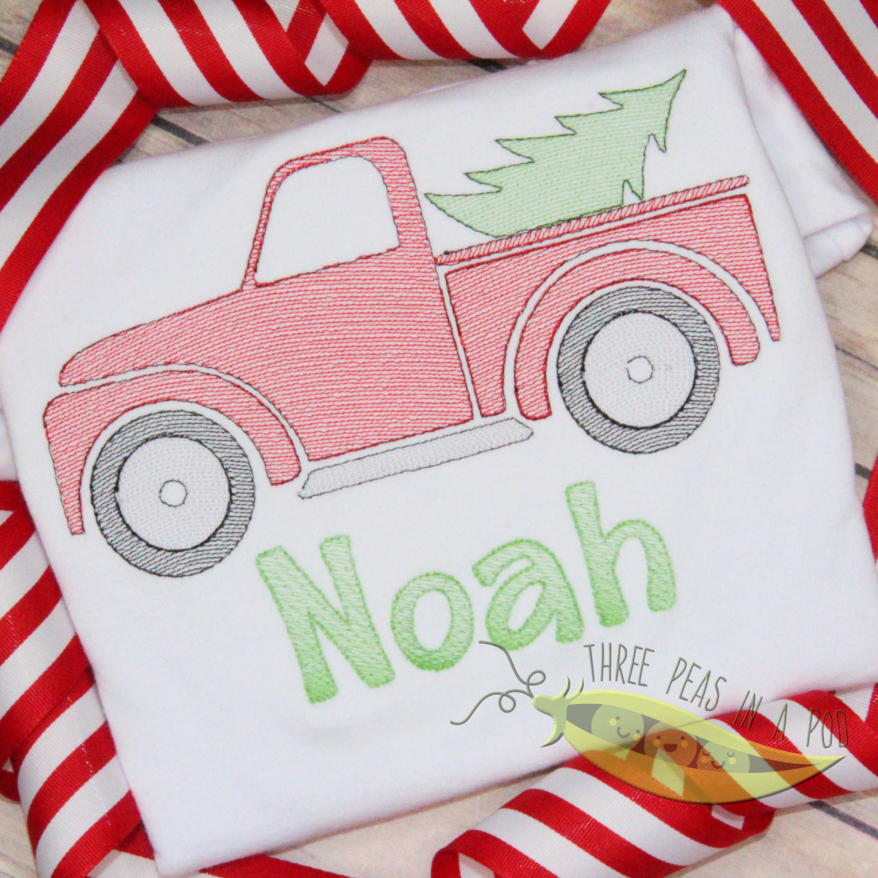 Classic Red Christmas Truck