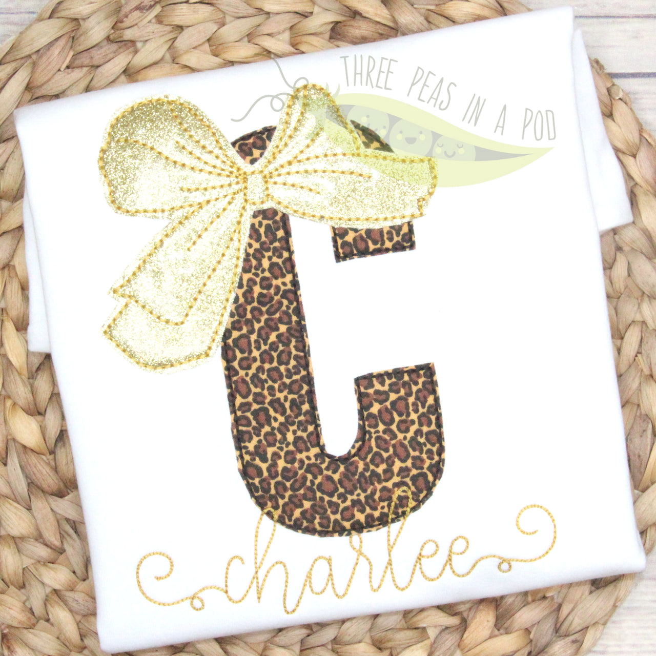 Big Bow Cheetah Monogram