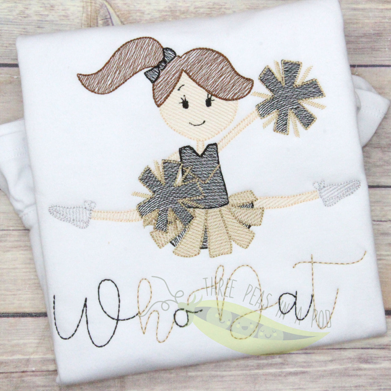 Black and Gold Cheerleader