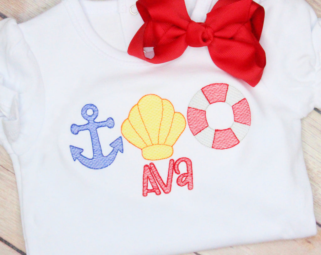 Sail Trio Embroidery Design