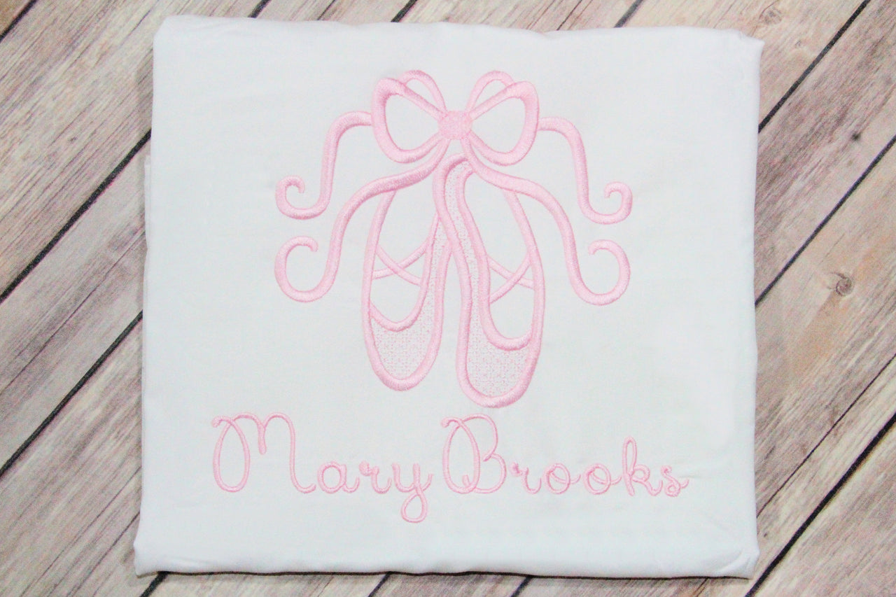 Ballerina Slippers Embroidery Design