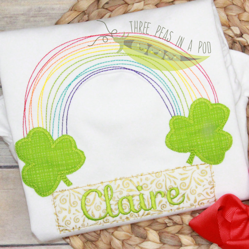 Rainbow with Clovers