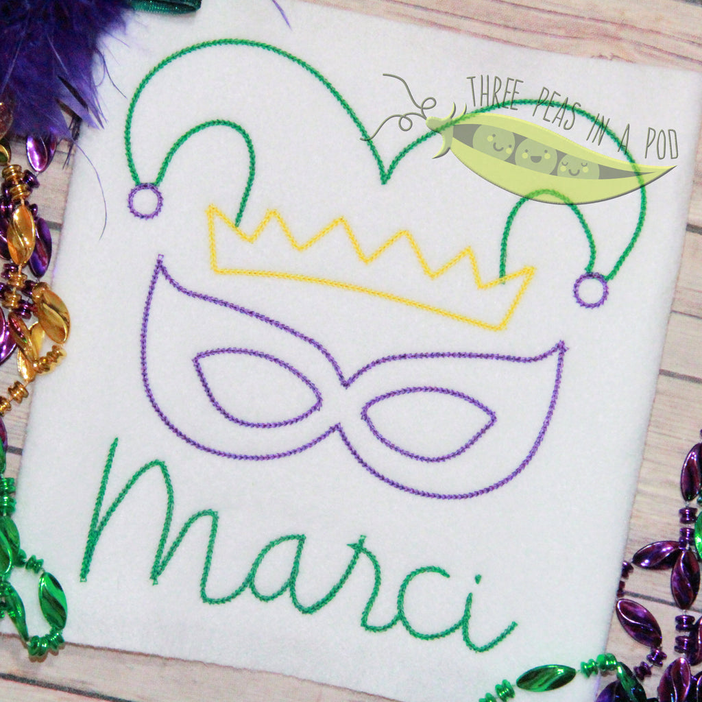 Mardi Gras Jester Hat and Mask