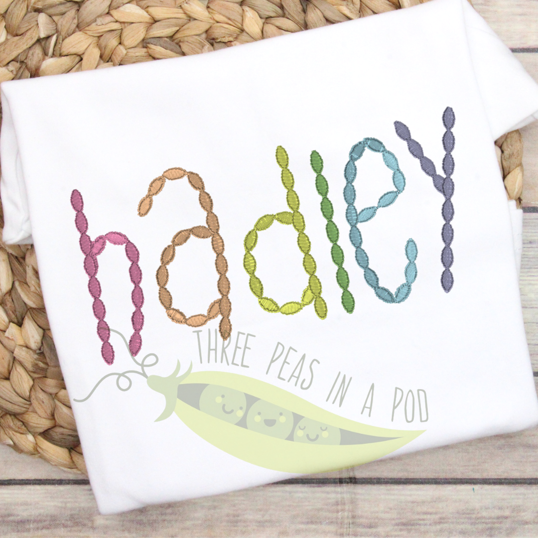 Beaded Pastel Rainbow Name