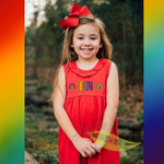 Load image into Gallery viewer, SALE! Red Rainbow Dress

