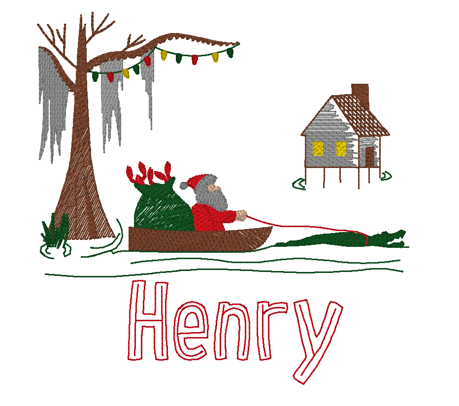 Cajun Santa in Swamp