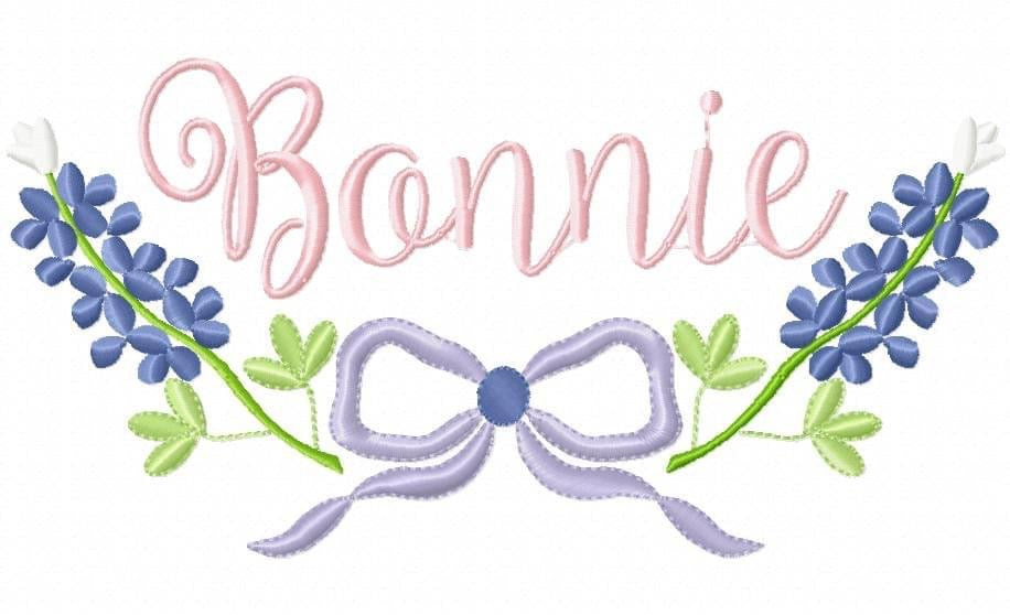 Bluebonnet Embroidery Design