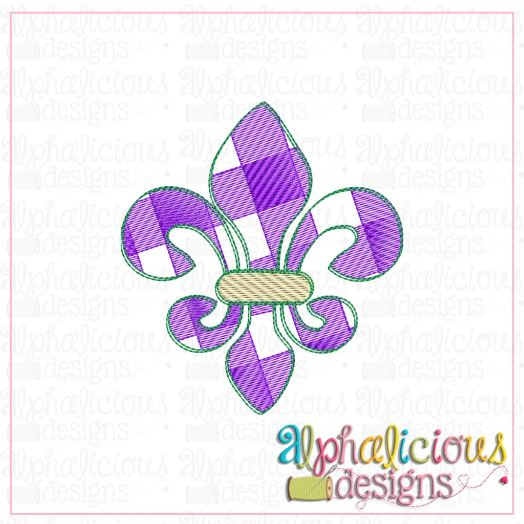 Mardi Gras Plaid Fleur de Lis