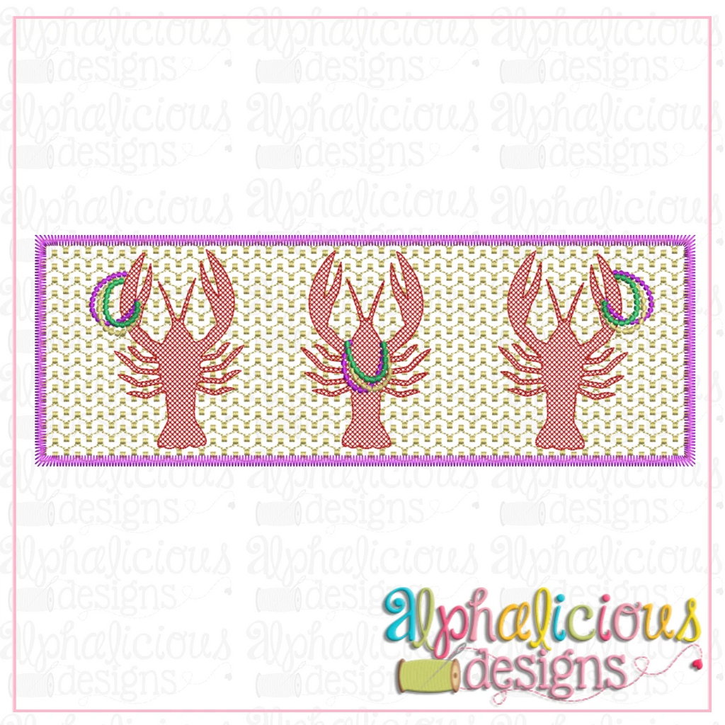 Mardi Gras Crawfish Faux Smock